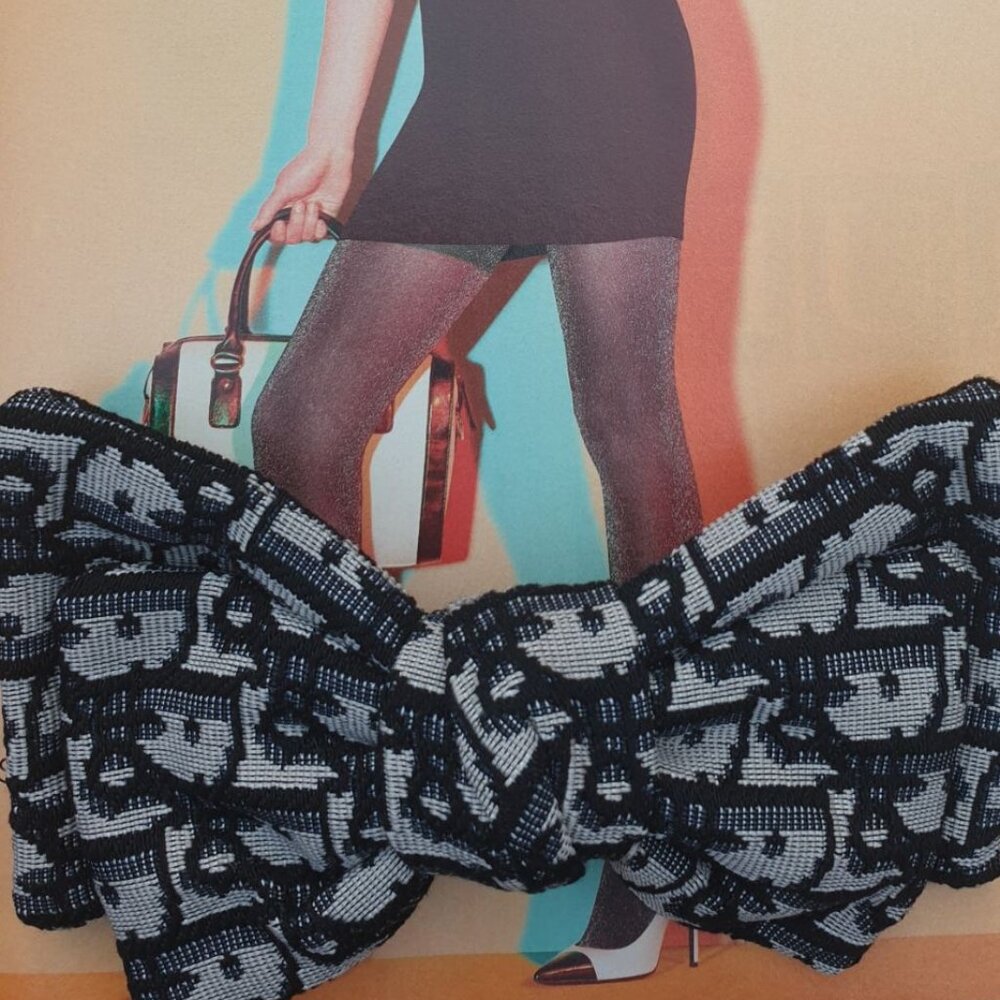 Women's Girls Black White Bow Hair Pin Clip Formal Casual Fashion Accessory Gift